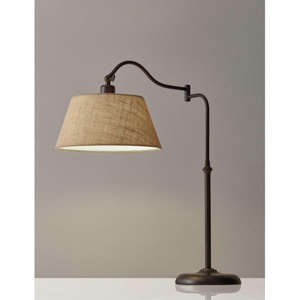 Dark Bronze Metal Swing Arm Adjustable Table Lamp Dark Bronze Metal Swing Arm Adjustable Table Lamp