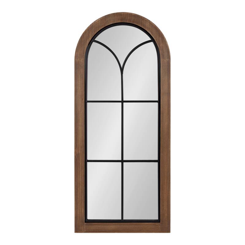 Kate and Laurel Joffrey Arch Windowpane Framed Wall Mirror