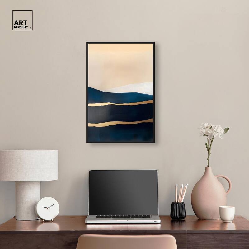 Golden Seam II Canvas by Art Remedy