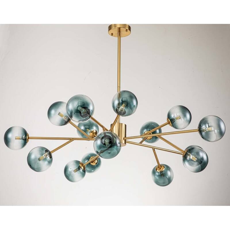 Modern Large Bubble Sputnik Chandelier in Black or Gold for Dining Room