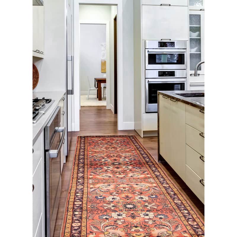 ECARPETGALLERY Hand-knotted Anadol Red Wool Rug - 2' 7" x 9' 4"