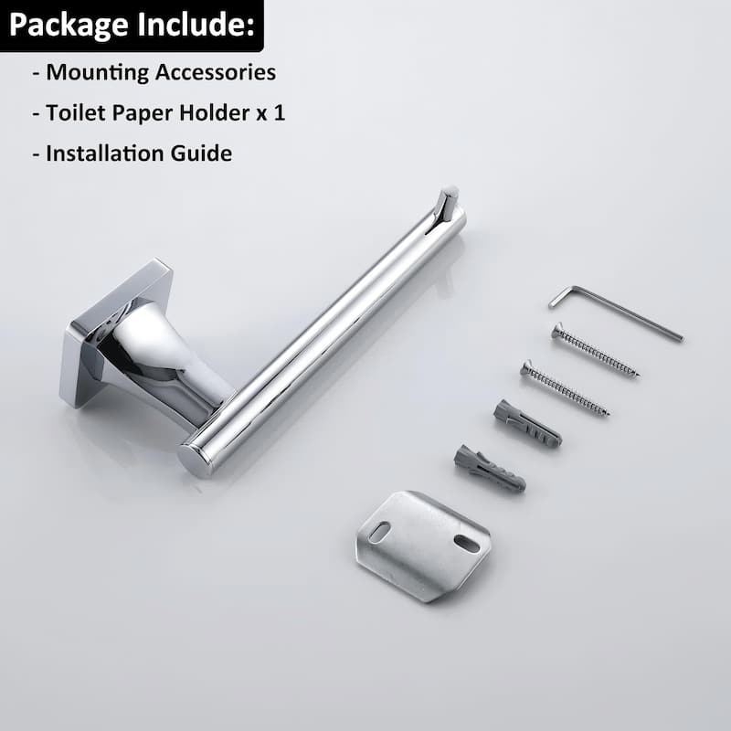 Wall Mount Toilet Paper Holder Tissue Roll Holder - Polished Chrome