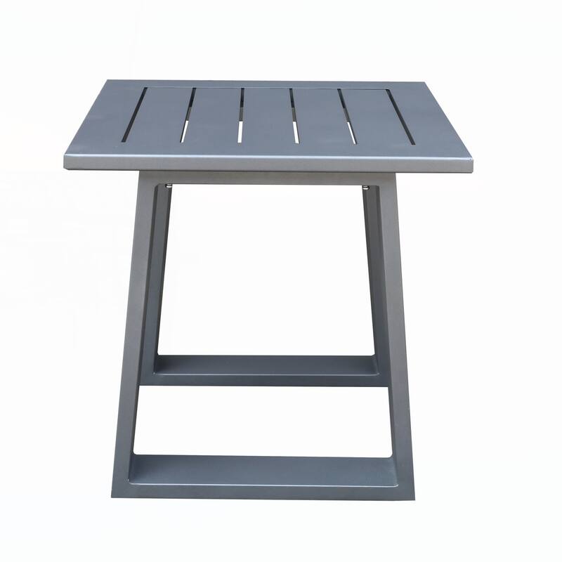Outdoor Aluminum Square End Table