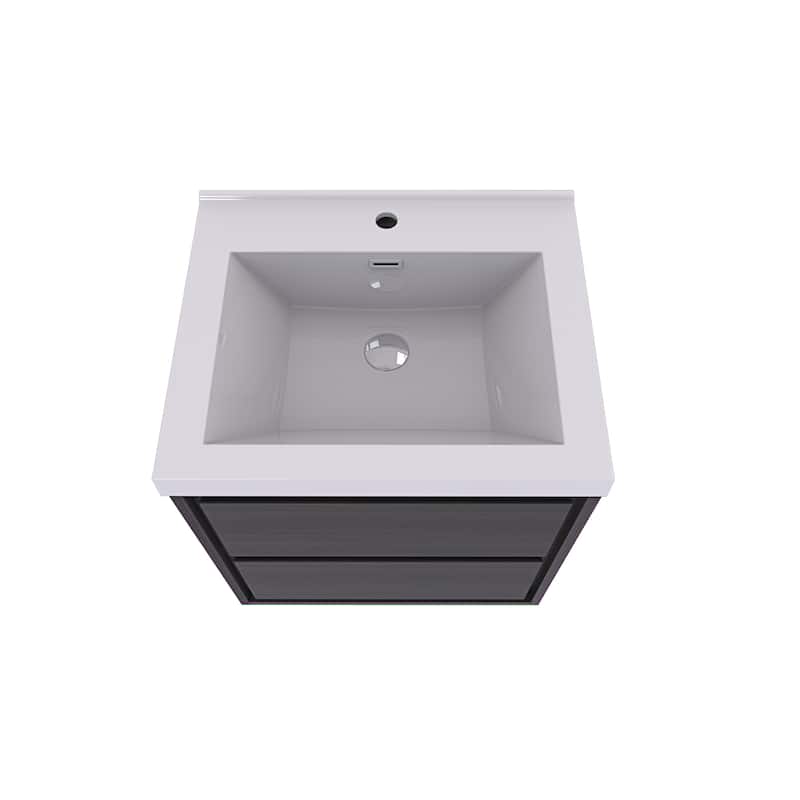 Sage 30“ wall mounted bathroom vanity with single basin acrylic top
