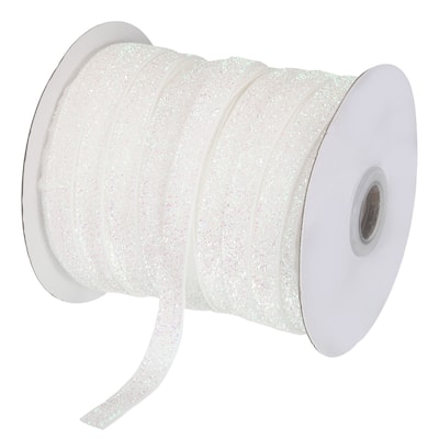 Metallic Glitter Velvet Ribbon 3/8 Inch x 50 Yard for Gift Wrapping