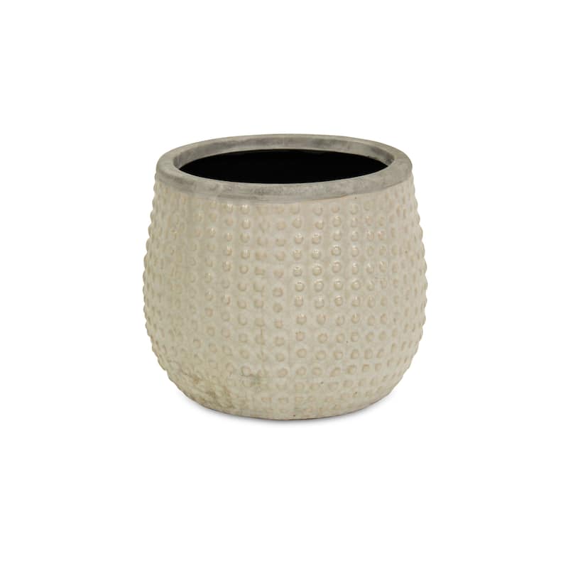 Osanna Beige Ceramic Curved Pot
