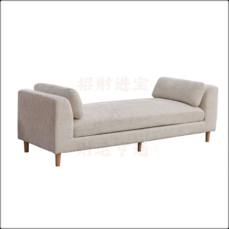 83.1"Wide Chenille Upholstered End of Bed Bench with Armrests