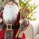 preview thumbnail 72 of 92, Glitzhome 18"H Faux Fur Christmas Santa Figurines with Porcelain Face