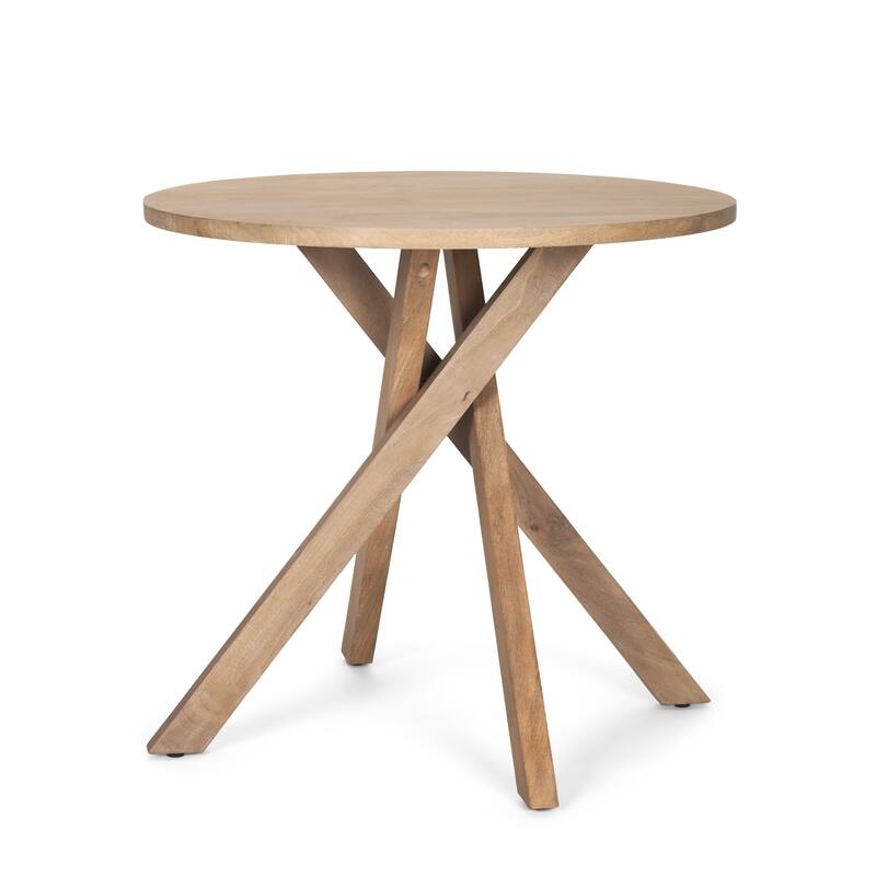 HomeRoots 32" Espresso and Brown Solid Wood and Wood Tray Table - 32.00 in. x 30.00 in. x 32.00 in.