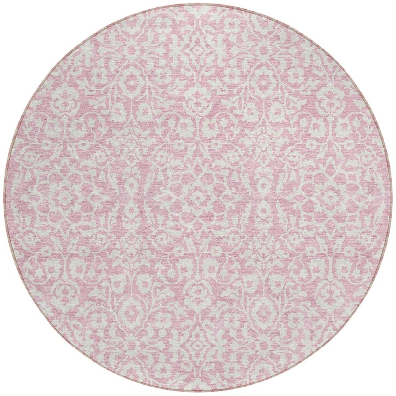 HomeRoots Damask Traditional Rectangle Outdoor Rug