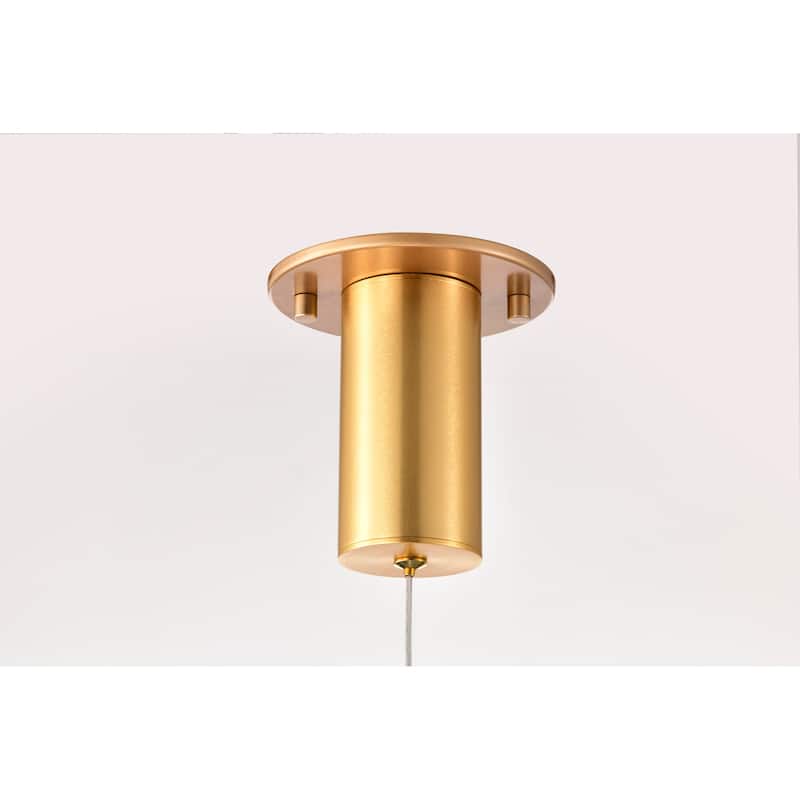 Kenzo LED 2 Light Mini Pendant Polished Anodized Bronze Finish Light Guide Panel - Polished Anodized Bronze