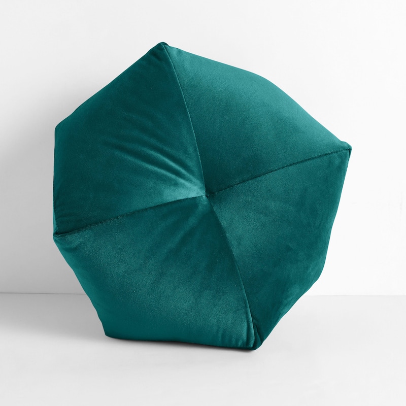Sorra Home Solid Velvet Indoor Geometric Pillow Single