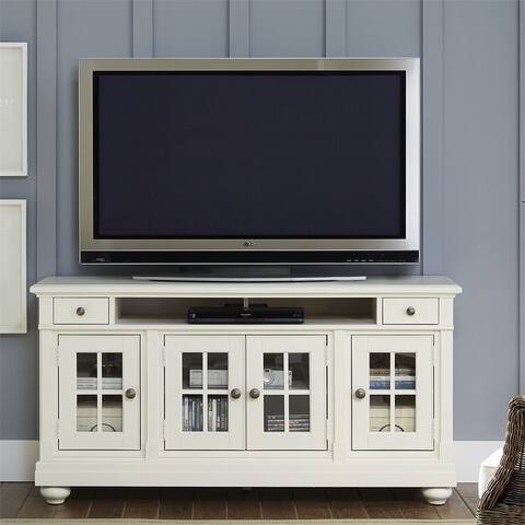 Cottage Harbor View Distressed Linen TV Console