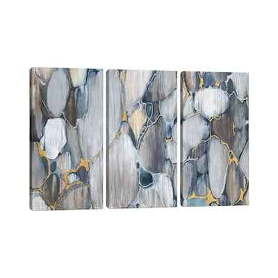 iCanvas "River Rocks" by Liz Jardine 3-Piece Canvas Wall Art Set
