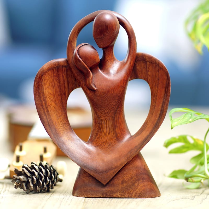 Novica Handmade Wedding Dancing Wood Sculpture