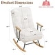 preview thumbnail 13 of 15, VECELO Rocking Chair Nursery Teddy Fabric Modern Upholstered Glider Rocker with High Backrest for Living Room & Bedroom