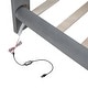 preview thumbnail 18 of 20, Marshmallow Shaped Button-Tufted Headboard LED Platform Bed