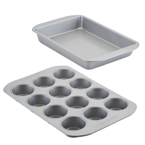  Farberware Nonstick Bakeware 12-Cup Muffin Tin / Nonstick  12-Cup Cupcake Tin - 12 Cup, Gray