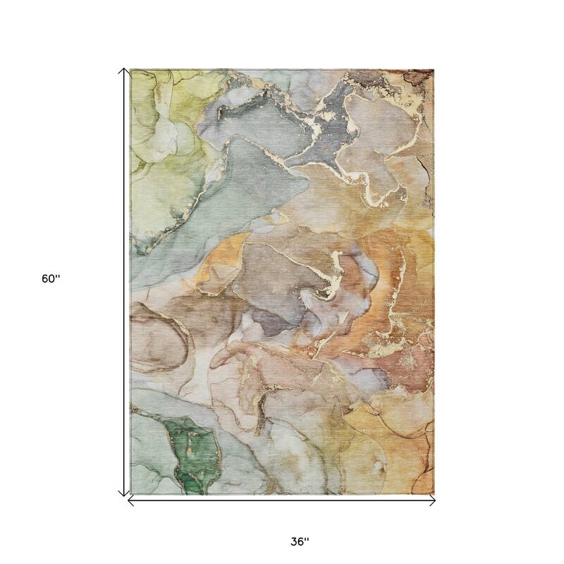 Galu Artistic Abstract Weather Resistant Modern Chic Outdoor Rug