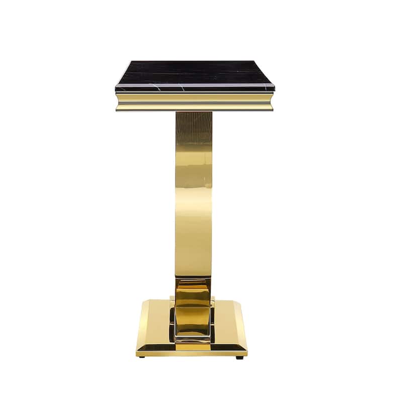 Modern Console Tables With Metal U Base and Gloss texture top