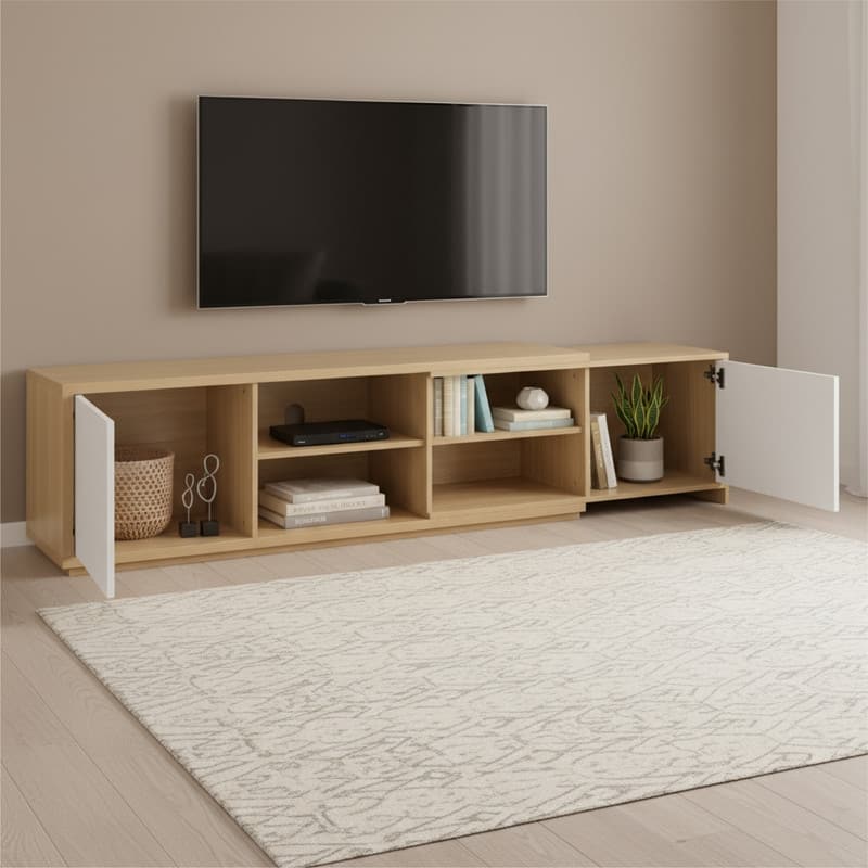 Spruce & Spring 62''-86'' Expandable TV Stand Media Console Entertainment Center