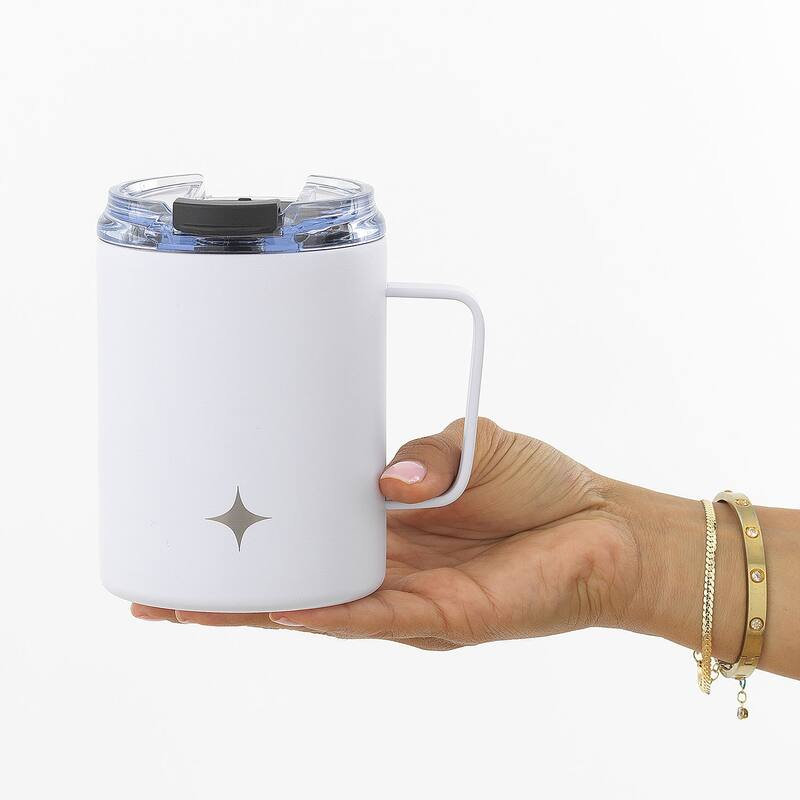 JoyJolt Vacuum Insulated Stainless Steel Tumbler Mug with Lid & Handle - 12 oz - 12 oz