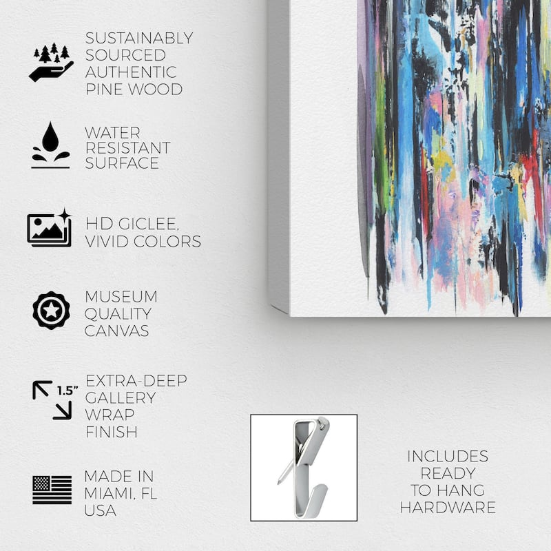 Wynwood Studio Canvas Abstract Doll Memories - Cosmic Infusion Blue and Modern & Contemporary Wall Art Canvas Print