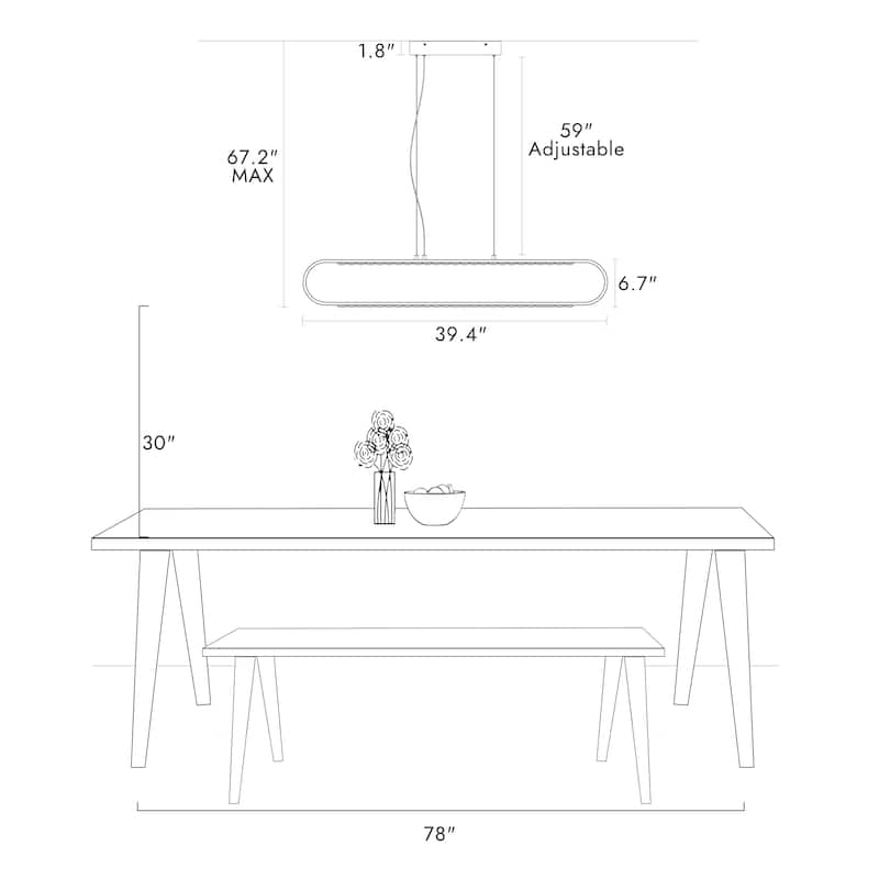 Modern Gold LED Crystal Linear Chandelier for Kitchen Island Dining Room