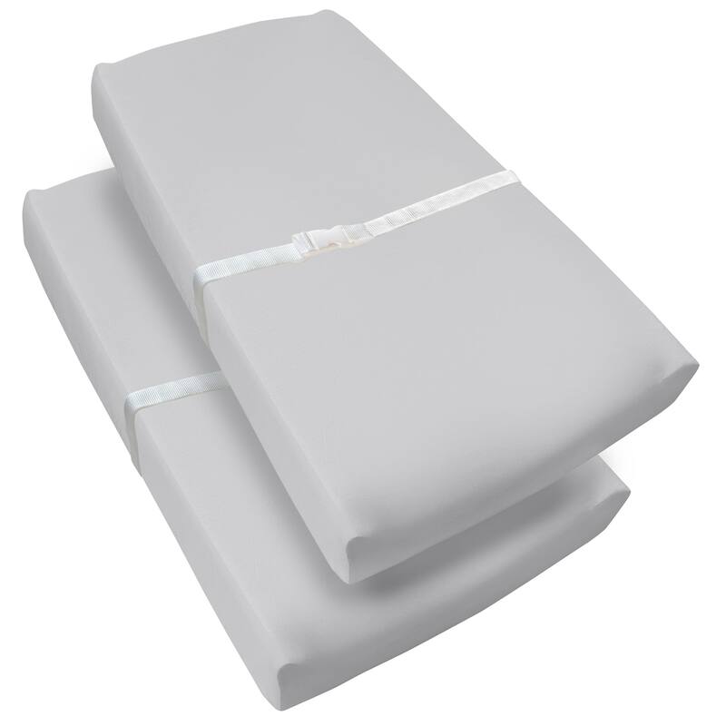 BreathableBaby Waterproof Cover, For 32" x 16"/81 x 41 cm Changing Pad (2-Pack) - N/A - Gray