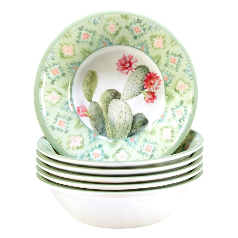Certified International Desert Beauty 22 oz. Melamine All Purpose Bowl, Set of 6 - 22oz