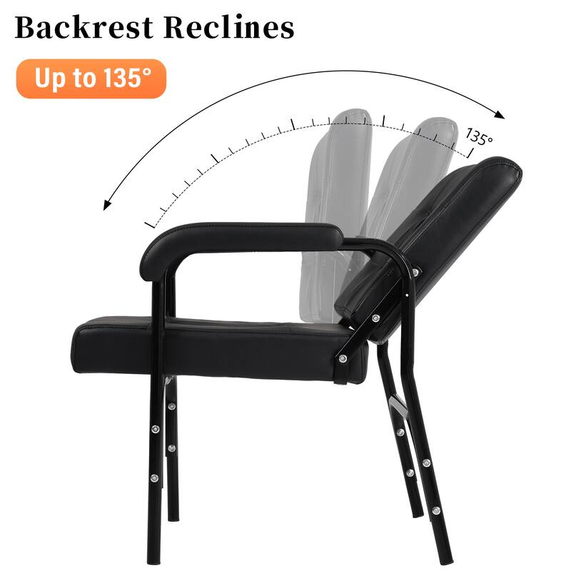 Barber Chair Reclining Shampoo Chair for Barber - N/A