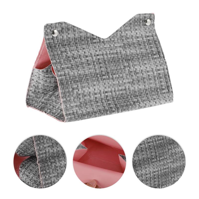 1Pcs Durable Woven Pattern Tissue Box Cover for Living Room Table Desk
