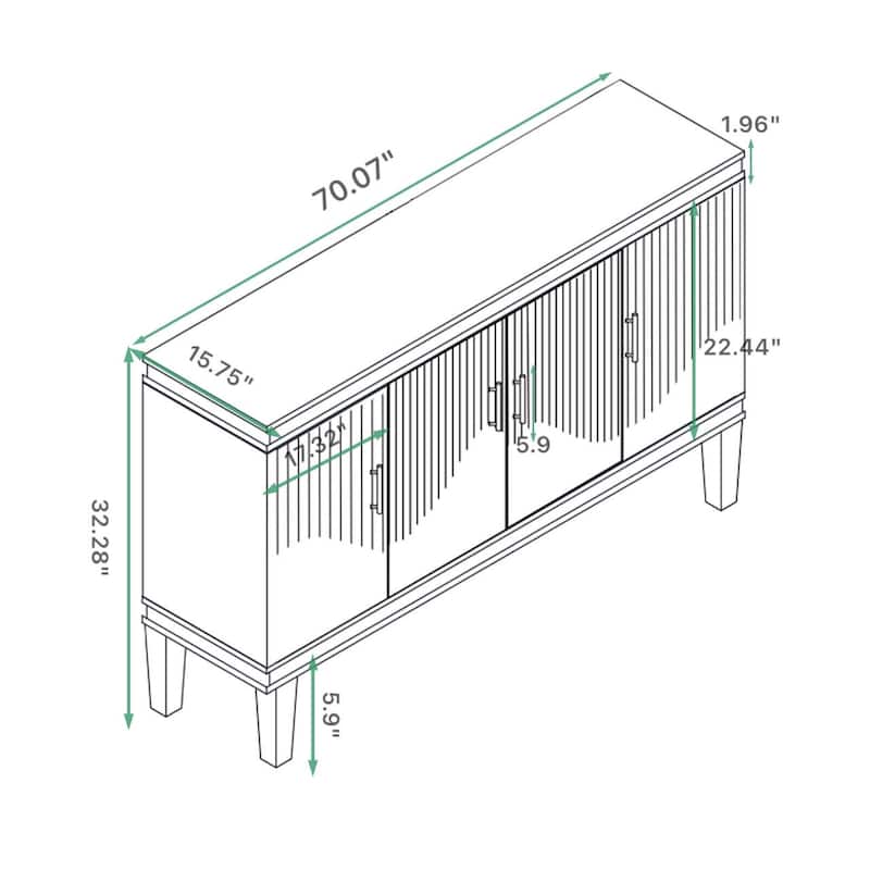 Freestanding Sideboard Storage Cabinet