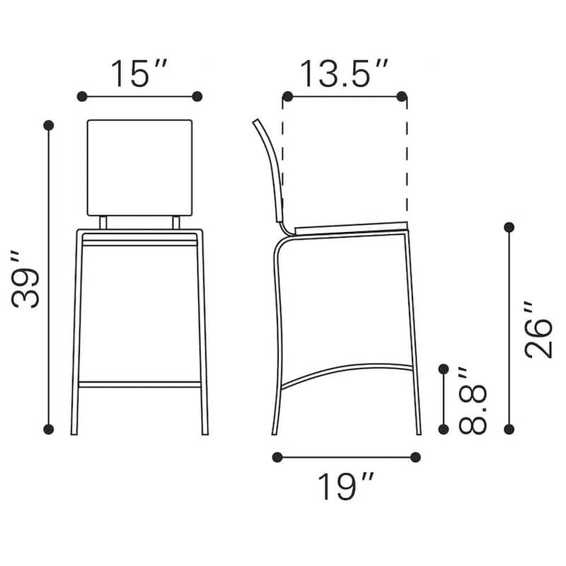 Criss Cross Counter Stool (Set of 2)