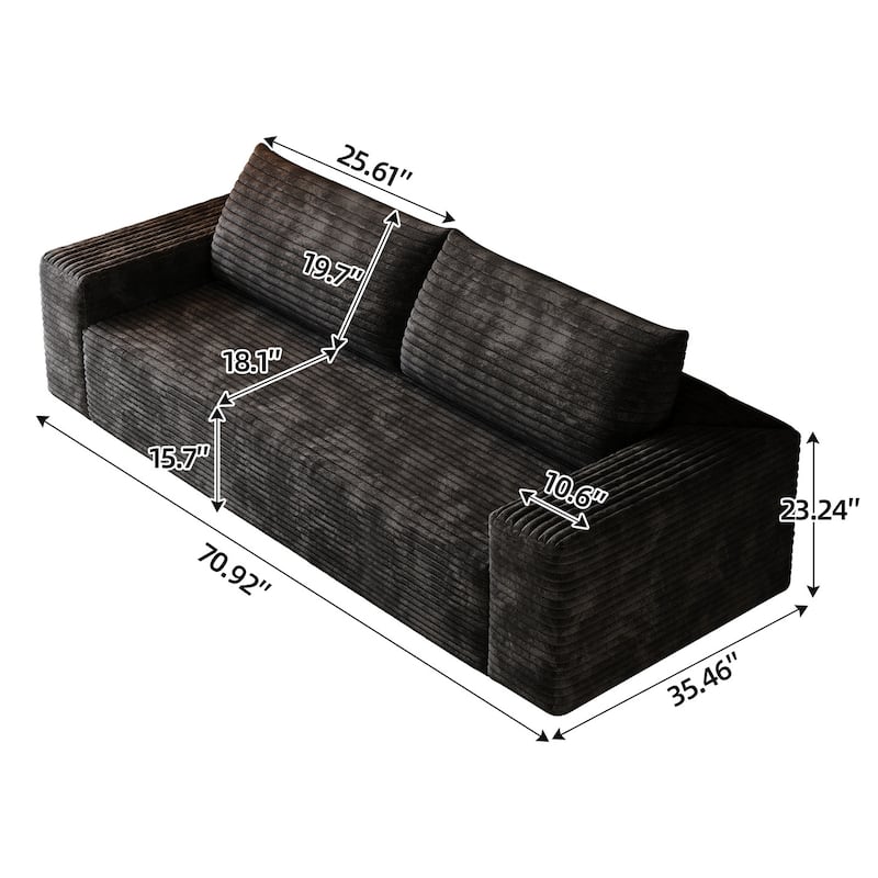 Sofa 71-in Casual 2 seater Loveseat - 8' x 10'