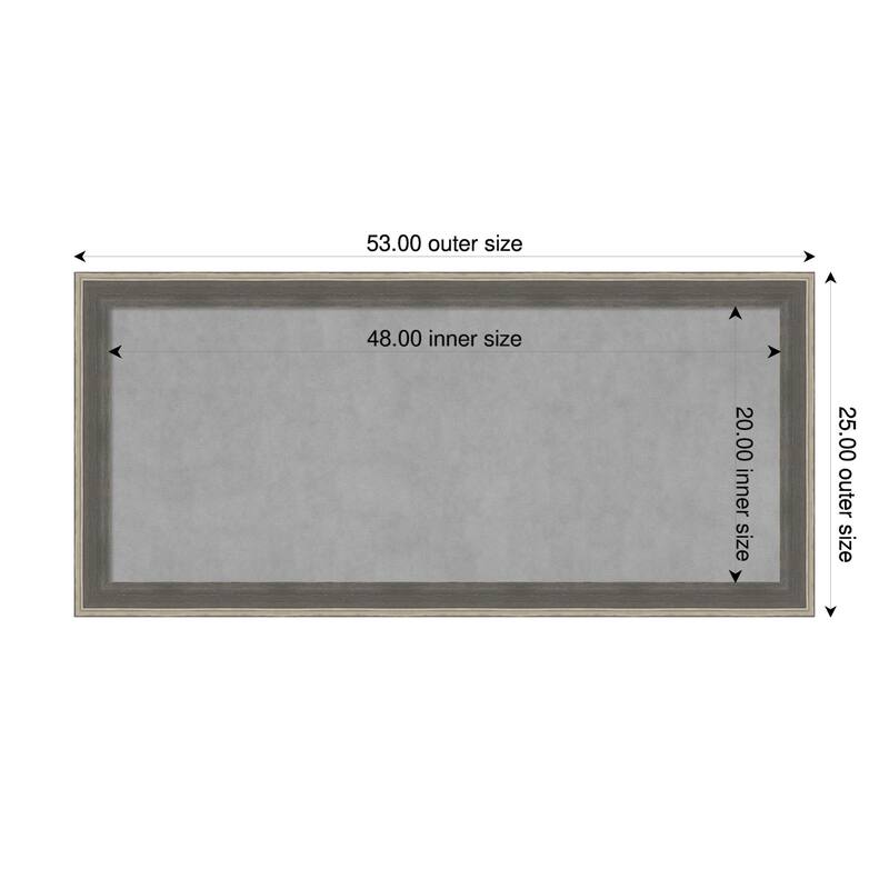 Amanti Art Cottage Grey Silver Framed - 53 x 25 in