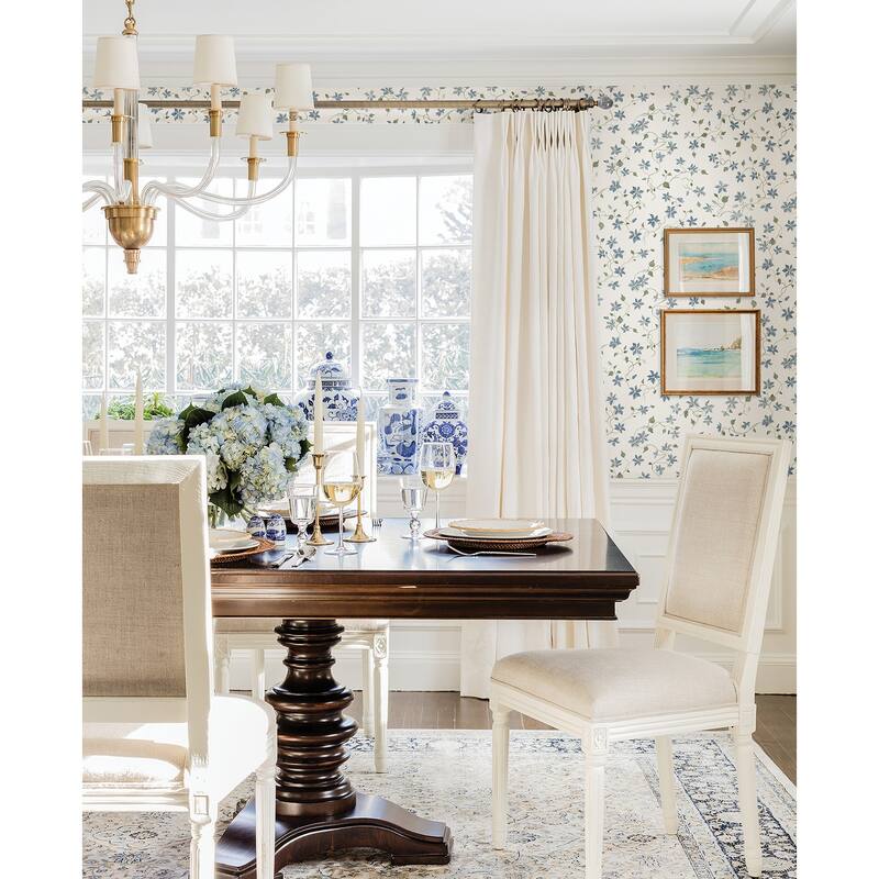 Erin Gates Betsy Blue Heather Floral Trail Wallpaper