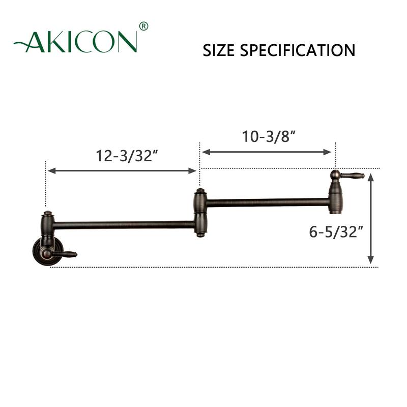 Copper Wall-Mounted Pot Filler Faucet