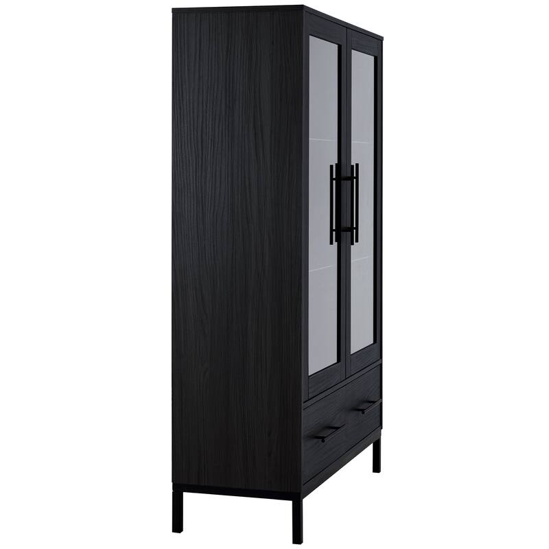 60'' Tall Display Cabinet with Tempered Glass Door