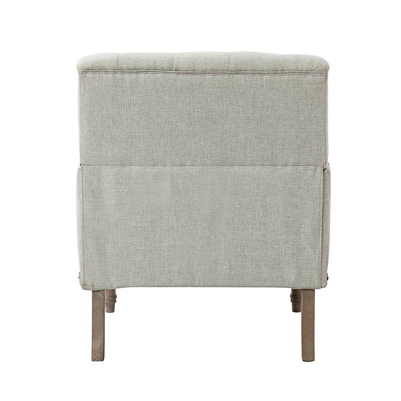 Geltrude Traditional Upholstered Accent Chair with Button Tufted Back Set of 2 by HULALA HOME