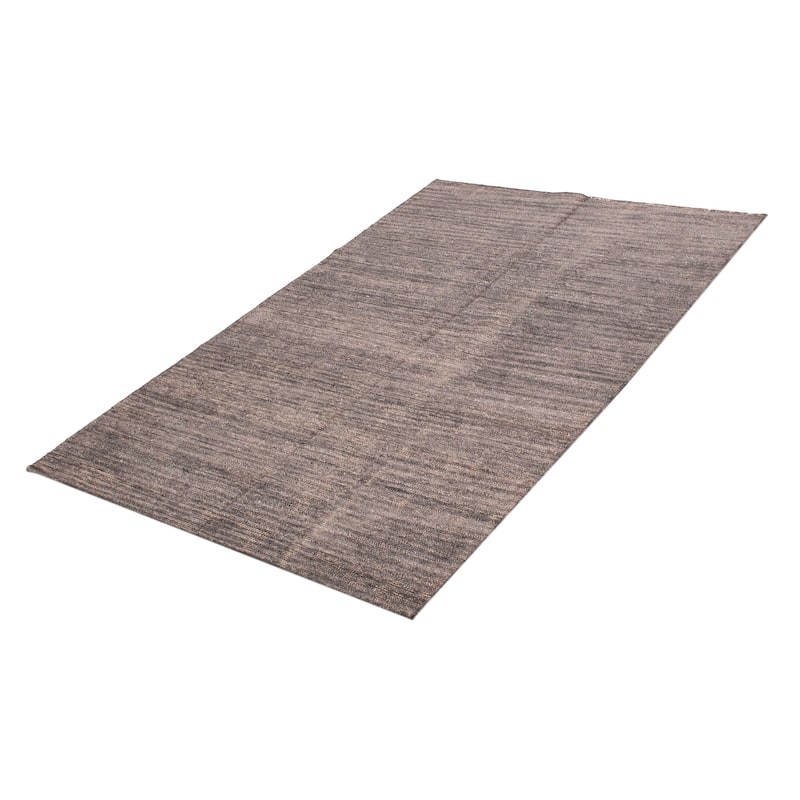 ECARPETGALLERY Hand-knotted Loreto Grey Silk Rug - 5'9 x 9'0