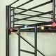preview thumbnail 9 of 12, Twin Metal Loft Bed with Desk, Power Outlet, LED Lighting, Safety Guardrails & Ladder, No Box Spring Needed, Black