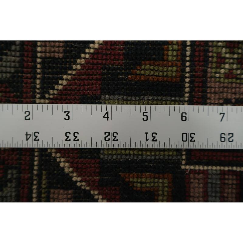 Hand Knotted Oriental 100% Wool Carpet Traditional Geometric Oranges & Rust Balouch Area Rug - 9' 9'' X 6' 7''