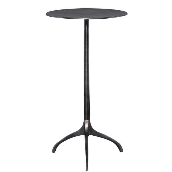 slide 2 of 3, Uttermost Beacon 14" Wide Aluminum Side Table Aluminum / Antique Nickel