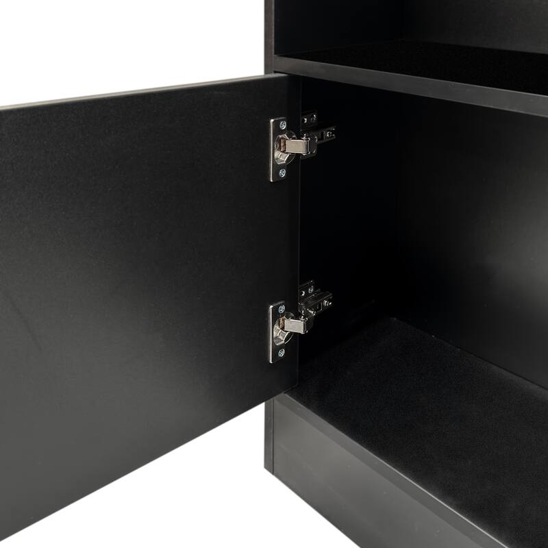 Anmytek 70.87" Modern Cube Bookshelf with 10 Open Shelves & 3 Doors, Storage Bookcase Cabinet for Living Room Office