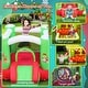 preview thumbnail 4 of 5, Christmas Jump 'n Slide Inflatable Bouncer for Kids Complete Setup with Blower - 80" x 91" Play Area - 55" Tall - N/A