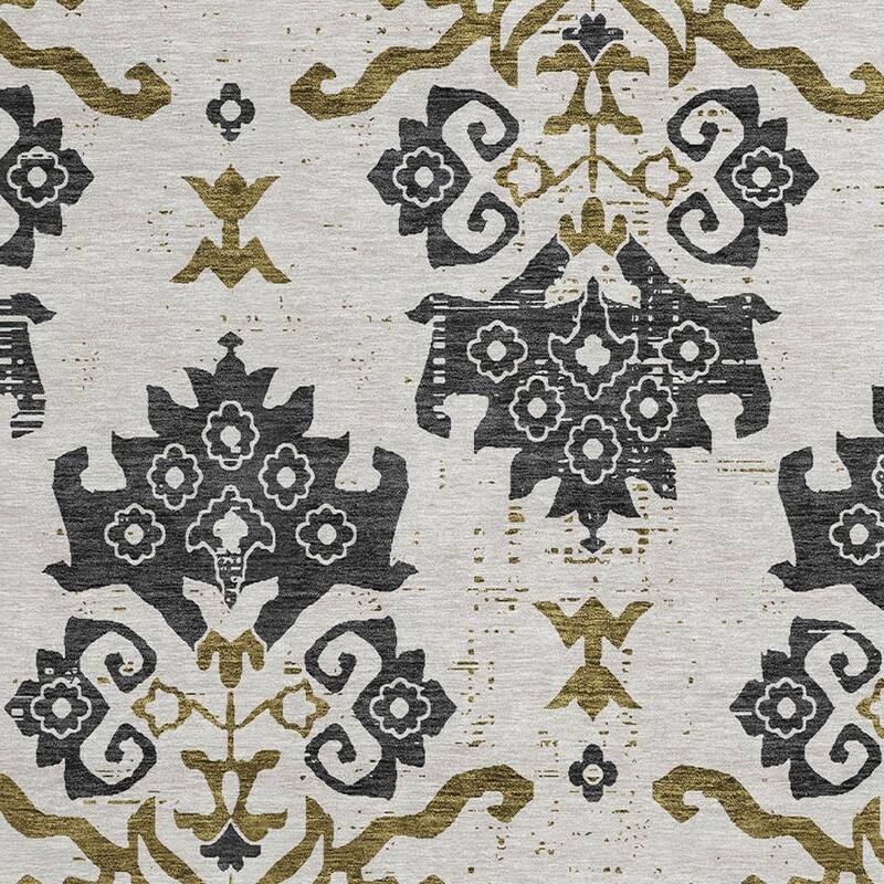 HomeRoots Oriental Transitional Rectangle Outdoor Rug