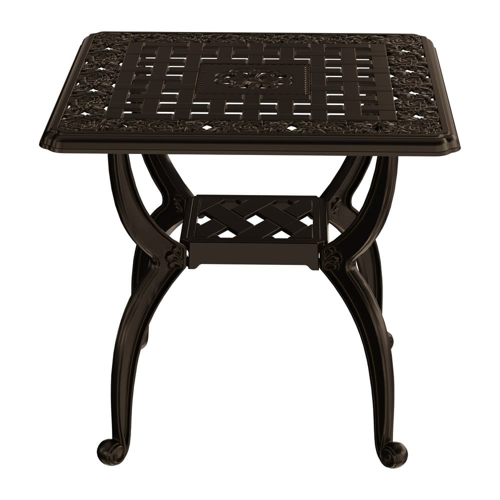 Stylish Aluminum Square Coffee Table for Outdoor Living Room