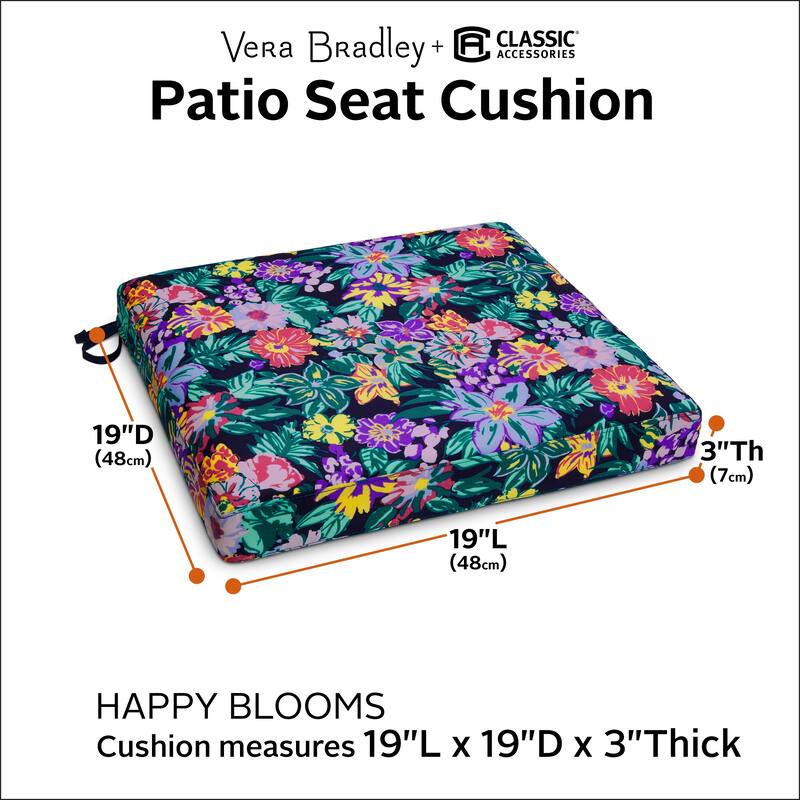 Vera Bradley by Classic Accessories Water-Resistant Patio Seat Cushion