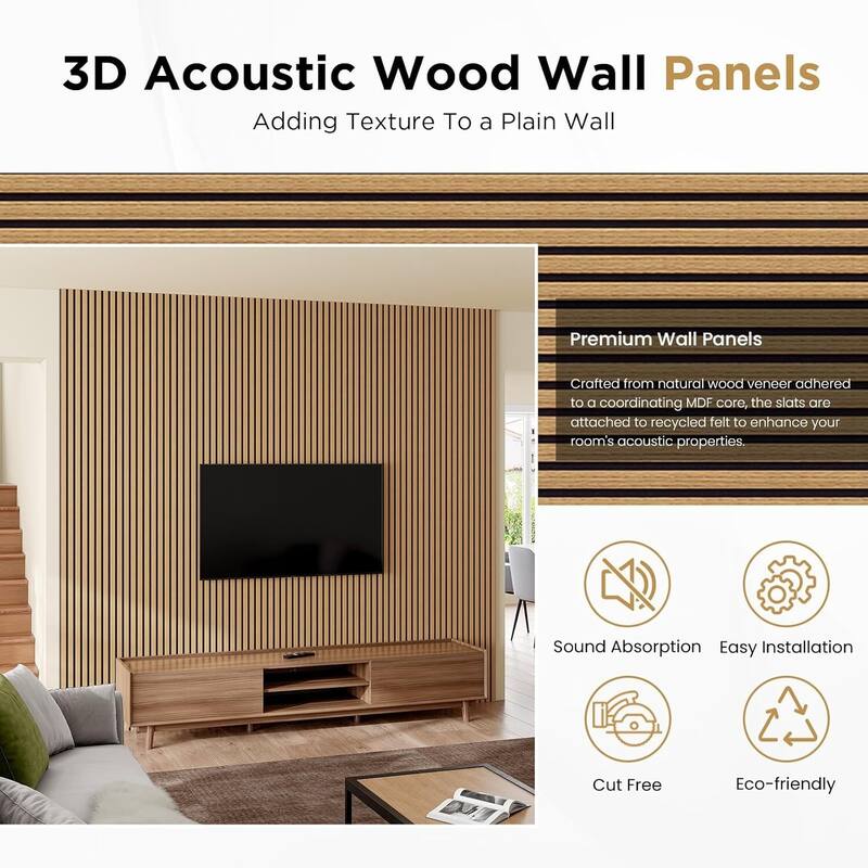 Soundproof Wood Slat Panels Acoustic Wall and Ceiling Panels